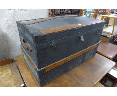 A steamer trunk