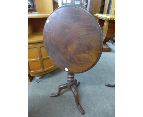 A Victorian mahogany circular tilt-top tripod table