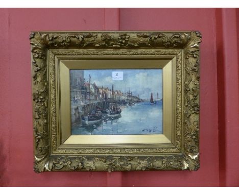 Thomas Swift Hutton (1865-1935), marine landscape, watercolour, framed
