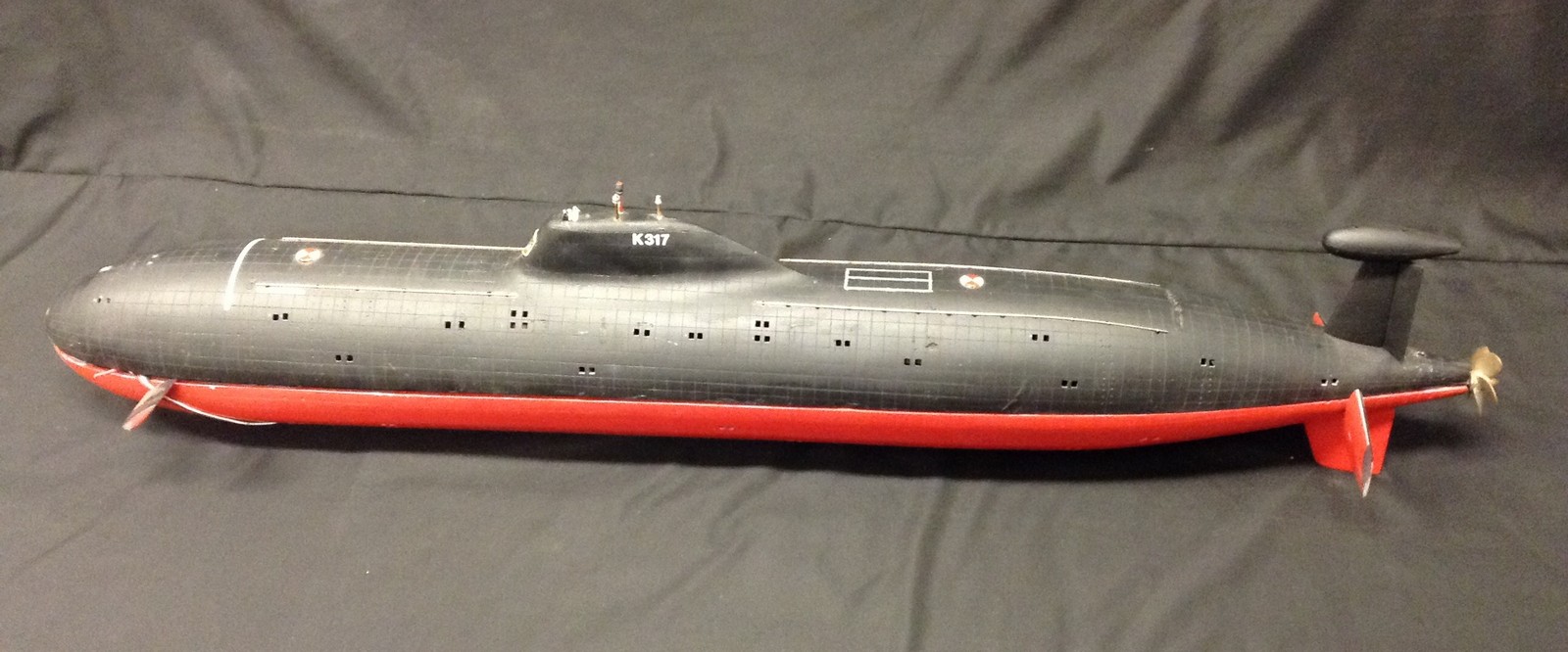 Radio Controlled a fibre glass model of a Russian Akula Class K317
