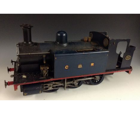 A live steam scale model (to 3.5in guage) of Caledonian Railway 0-6-0T dock tank No. 502 of '498' class dock tank locomotive,