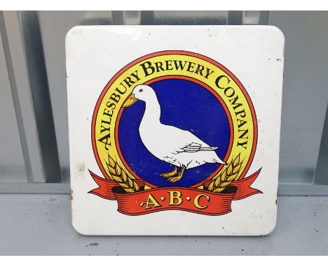 AYLESBURY BREWERY COMPANY (14" x 14") - enamel single sided advertising sign with flanges