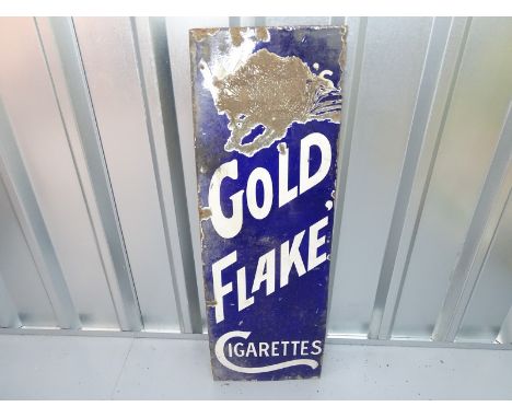 WILL'S GOLD FLAKE (12" x 36") - enamel single sided advertising sign