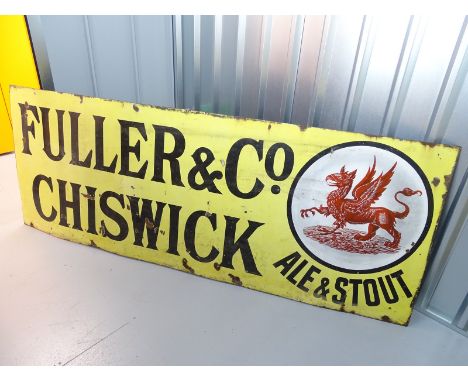 FULLER &amp; Co Chiswick (96" x 36") - enamel single sided advertising sign NB This cannot be sent by standard parcel courier