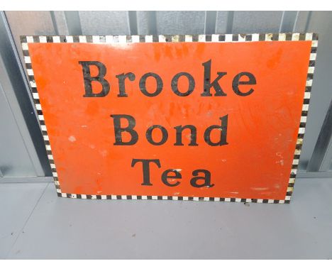 BROOKE BOND TEA (30" x 20") - enamel single sided advertising sign (landscape format)