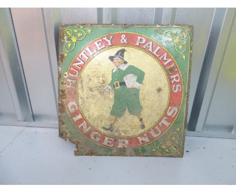 HUNTLEY PALMERS GINGER NUTS (18" x 18") - enamel single sided advertising sign