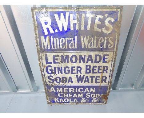 R.WHITE'S MINERAL WATERS (20" x 30") - enamel single sided advertising sign