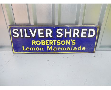 ROBERTSON'S (30" x 10") Silver Shred Lemon Marmalade - enamel single sided advertising sign