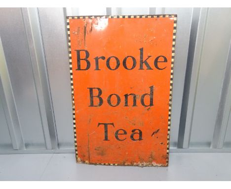 BROOKE BOND TEA - (19.5" x 29.5") tin single sided advertising sign (portrait format)
