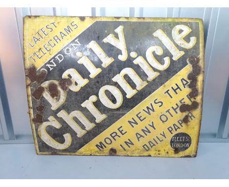 DAILY CHRONICLE (36" x 30") - enamel single sided advertising sign