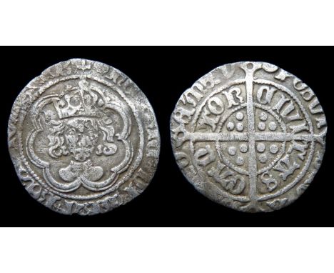 Henry VII Halfgroat.  Circa, 1498-9. Silver, 1.21 g, 19.17 mm. Crowned facing bust, double arched crown. R. Cross with pellet