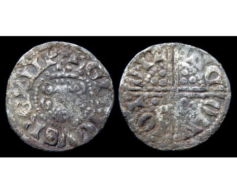 Henry III Penny.  Long cross coinage, 1247-72 AD. Silver, 1.28 g, 18.12 mm. Crowned facing bust, HENRICVS REX III. Mint mark 