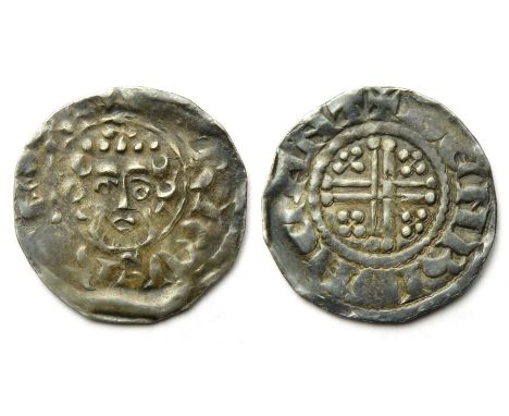 Henry III Penny.  Short cross coinage, 1216-47 AD. Silver, 18mm, 1.45g. Crowned facing bust with sceptre, +HENRICVS REX. R. S