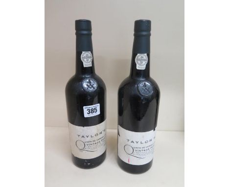 Two bottles of Taylors Quinta de Vargellas 1984 Vintage Port - bottles in 1986 - both seals good 
