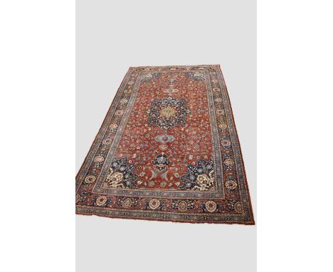 Attractive Tabriz carpet, north west Persia, circa 1920s, 18ft. 2in. X 10ft. 8in. 5.54m. X 3.25m. Some wear in places; small 