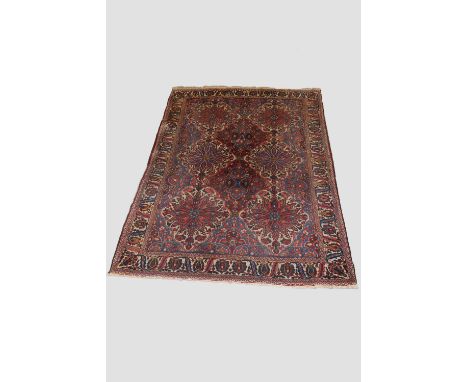 Bakhtiari carpet, Chahar Mahal Valley, west Persia, circa 1930s, 10ft. 10in. X 7ft. 11in. 3.30m. X 2.41m. Slight loss to ends