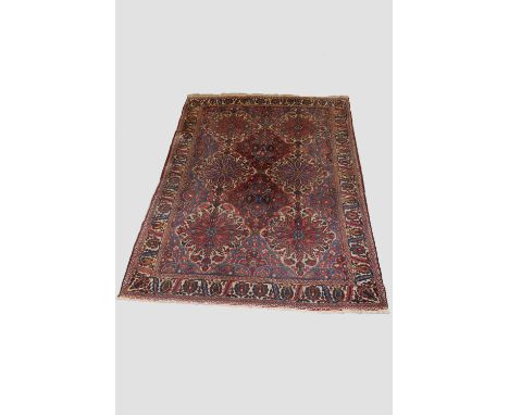 Bakhtiari carpet, Chahar Mahal Valley, west Persia, circa 1930s, 10ft. 10in. X 7ft. 11in. 3.30m. X 2.41m. Slight loss to ends