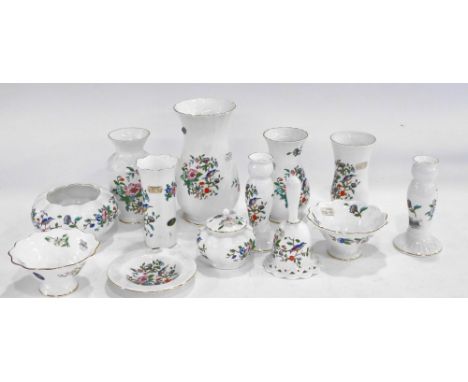 Various Aynsley Pembroke china, to include vase, 22cm high, another similar but smaller, handbell, bowls, further vases, cand