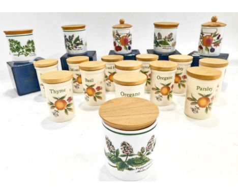 Various Royal Worcester spice jars, to include peppermint, various others, some boxed, 9cm high.  (a quantity)