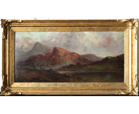 A.S. Howell (British, 20th century)Highland Landscape, oil on board, signed and dated 1956 lower left, framed, 74.6 x 34.2cm.