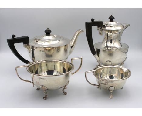 A George V silver four piece tea serviceHammond, Creake &amp; Co, Sheffield, 1924, comprising of teapot, hot water jug, 19cm.