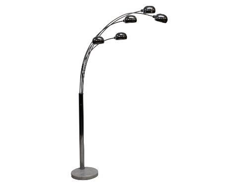 A modernist design five light floor standing lamp