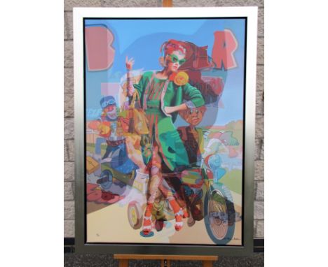 AFTER STUART McALPINE MILLER (b.1964) *ARR Flaunting in the Face of Progression, boxed canvas print, edition number 30, signe