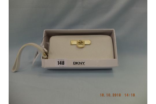 dkny white wallet