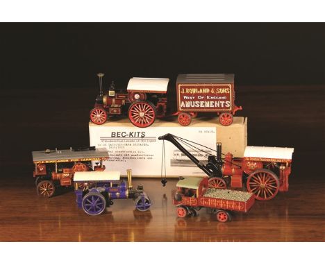 A Collection of Model Traction Engines: Two Matchbox Models of Yesteryear; a steam roller and a steam Lorry, Four Corgi model