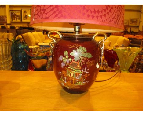 Carltonware Rouge Royale Vase Fitted as a Lamp 