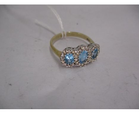 9K Gold Cluster Ring, 3.6g, Size Q 