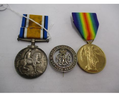 Two WWI Medals and War Badge to Pte. J. Moffat R. MUN. FUS 