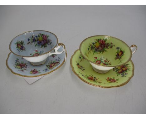 Pair of Foley Bone China Cabinet Cups and Saucers 