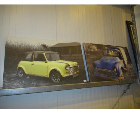 Two Canvas Prints of Vintage Cars 