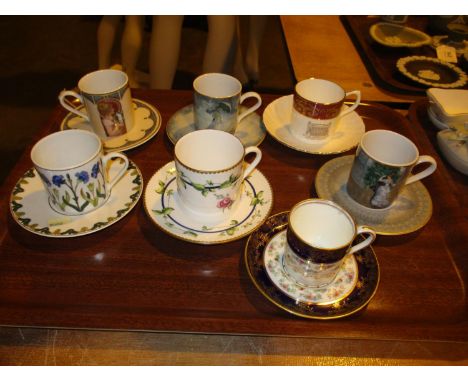 Seven Cabinet Cups and Saucers 