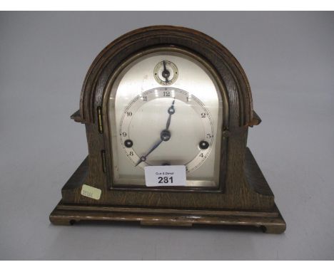 1920's Oak Case Mantel Clock 