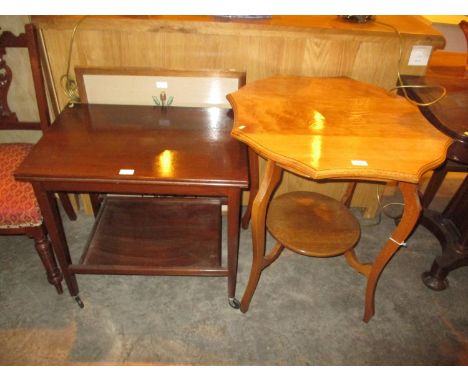 Occasional Table, Card Trolley and Fire Screen 