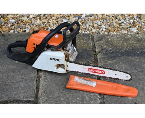 A Stihl MS171 petrol chainsaw to/with a Kometi petrol long reach hedge trimmer, both a/f (2) 