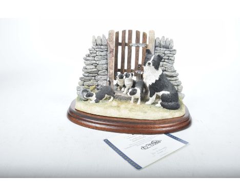 A Border Fine Art group, "Mothers Pride"Model No: B0806 by R Ayres, complete with box and certificate
