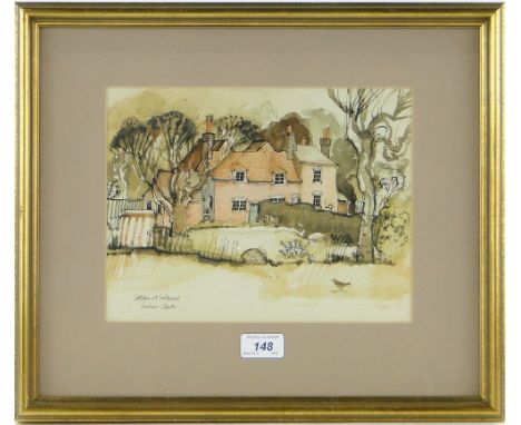 Graham Clarke (born 1941)
watercolour, cottages at Saltwood, signed, 8" x 10.5", framed.