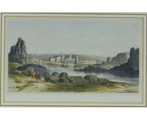 After David Roberts
colour print, Philae looking south, i 10" x 17", framed.