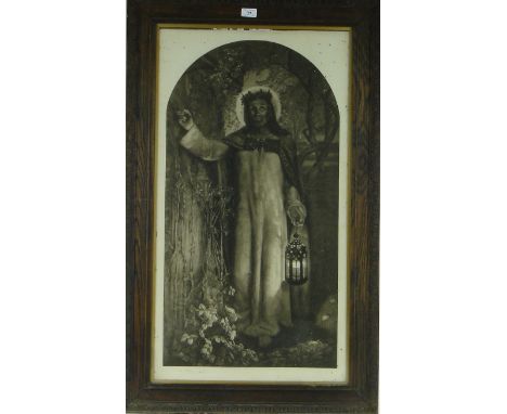 William Holman Hunt (1827-1910)
print, Christ with a lamp, signed in pencil, i 31.5" x 16.5", framed.