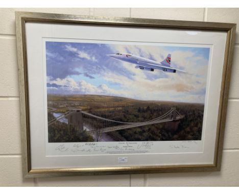 * Brown (Stephen). Concorde - The Homecoming, artist proof 32/50 colour print, showing Concorde (G-BOAF) on her final journey