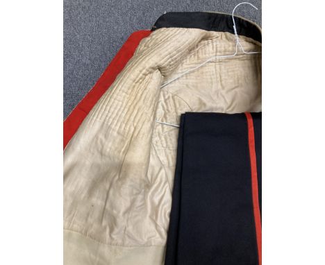 * Victorian Officer's Uniform, of the 1st Volunteer Battalion Royal Welsh Fusiliers, the scarlet tunic with black facings and
