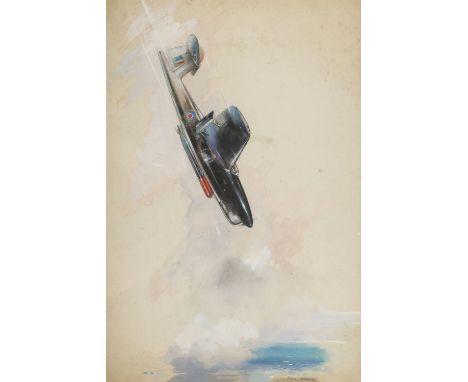 * Trevithick (Richard J.). Fairey Barracuda nosediving 1943, watercolour and gouache on paper, signed and dated lower right, 