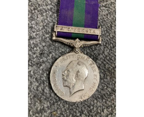 * General Service Medal 1918-62, G.V.R., 1 clasp, N.W. Persia (5330038 Pte S Pierpoint R. Berks R.), lacquered, good fineQTY: