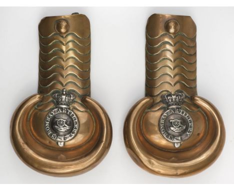* Bombay Artillery. A pair of Officer's Undress shoulder scales by Landon &amp; Co, 17 Jermyn St, London, circa 1840, copper 
