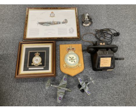 * RAF Memorabilia. A collection of RAF memorabilia relating to 616 Squadron, including a 616 Squadron colour print showing a 