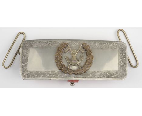 * Officer's Pouch. A post WWII officer's pouch of the Pakistan Army Armoured Corps, with white metal badge featuring an armou