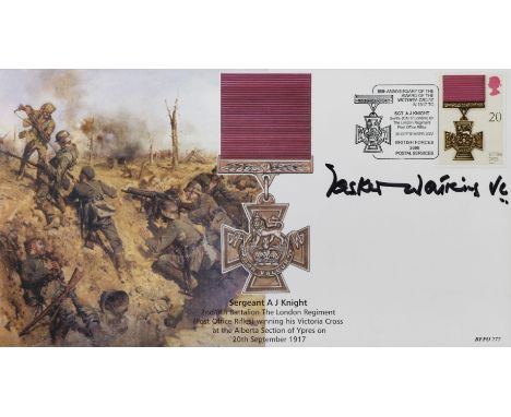 * Victoria Cross. A collection of 60 first-day covers signed by VC winners, including Tasker Watkins, Ian Fraser, Thomas Goul